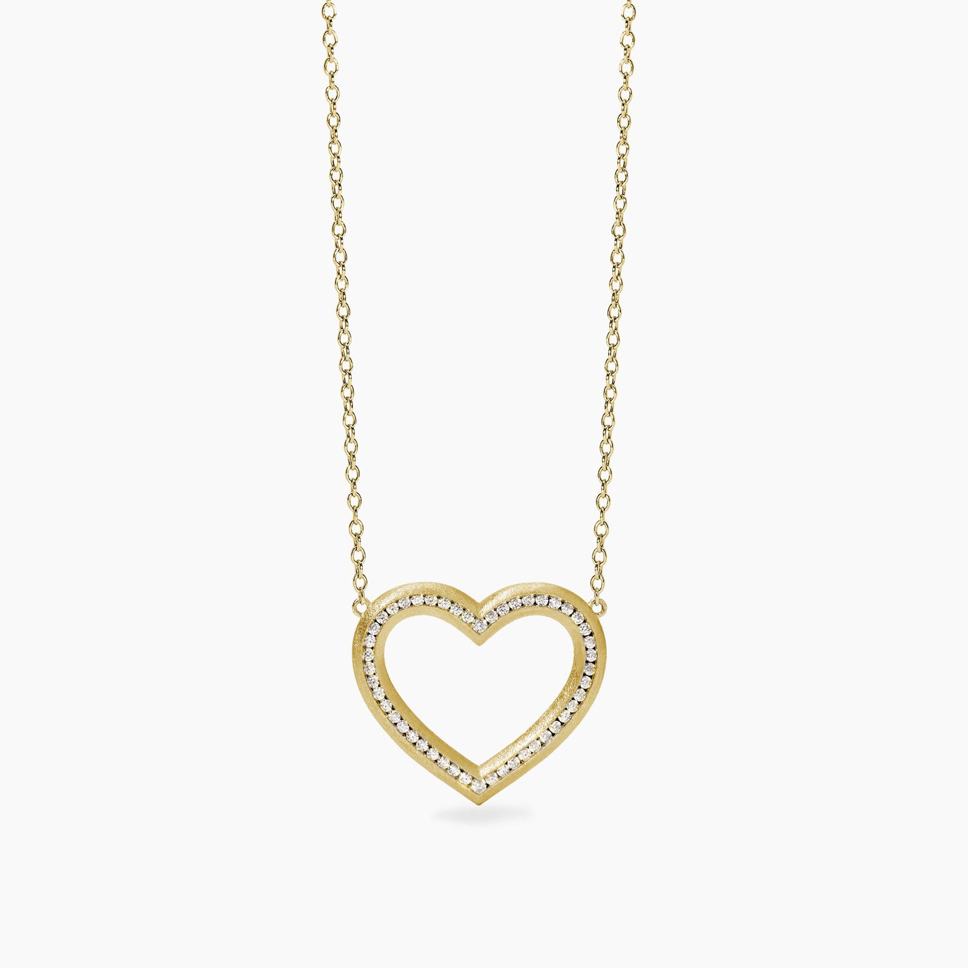 Collana Mabina Donna VERA - Girocollo in Argento Placcato Oro 18K con Cuore Bulinato e Zirconi - Regolabile - Codice: 553849