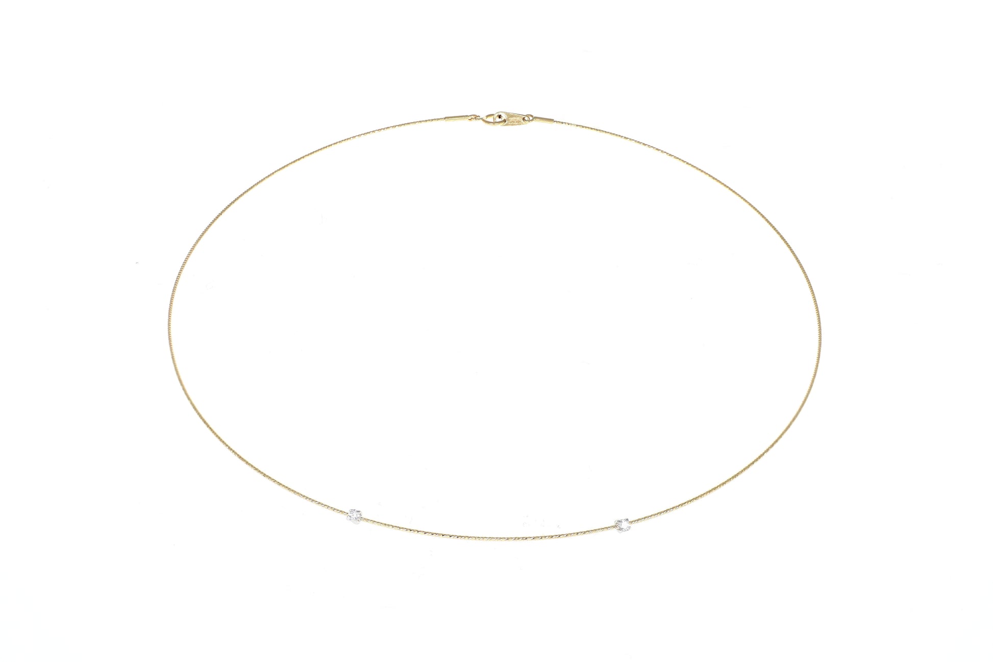 Collana MagicWire Collezione Basic - Oro Giallo 18kt e Diamanti - 434-C-2P-GD-01