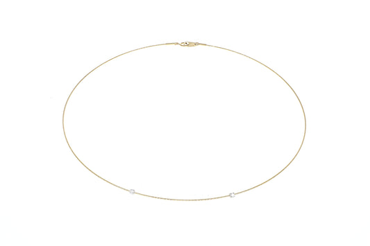 Collana MagicWire Collezione Basic - Oro Giallo 18kt e Diamanti - 434-C-2P-GD-01