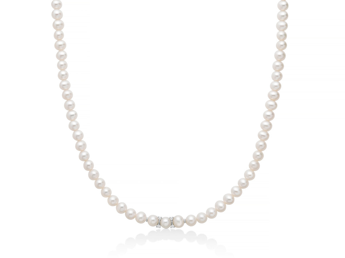 Collana Miluna in Oro 750 con Perle e Diamanti - 384200