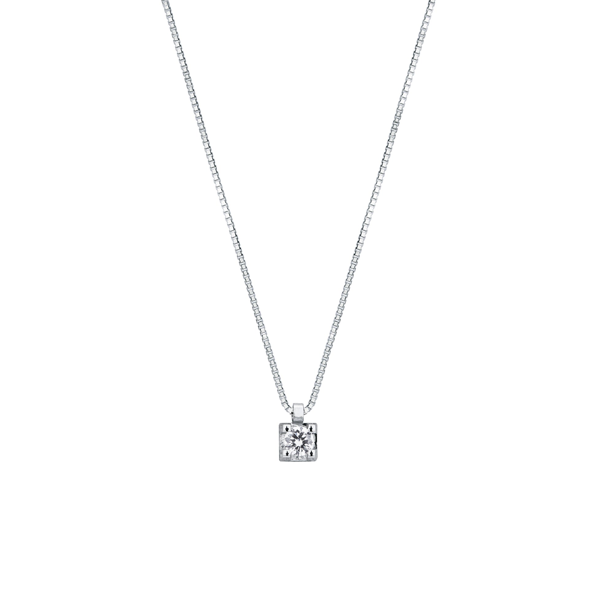 Collana Mirco Visconti in Oro Bianco 18kt con Diamante Brillante (HP23/70)