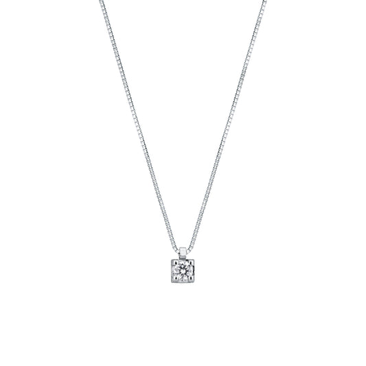 Collana Mirco Visconti in Oro Bianco 18kt con Diamante Brillante (HP23/70)