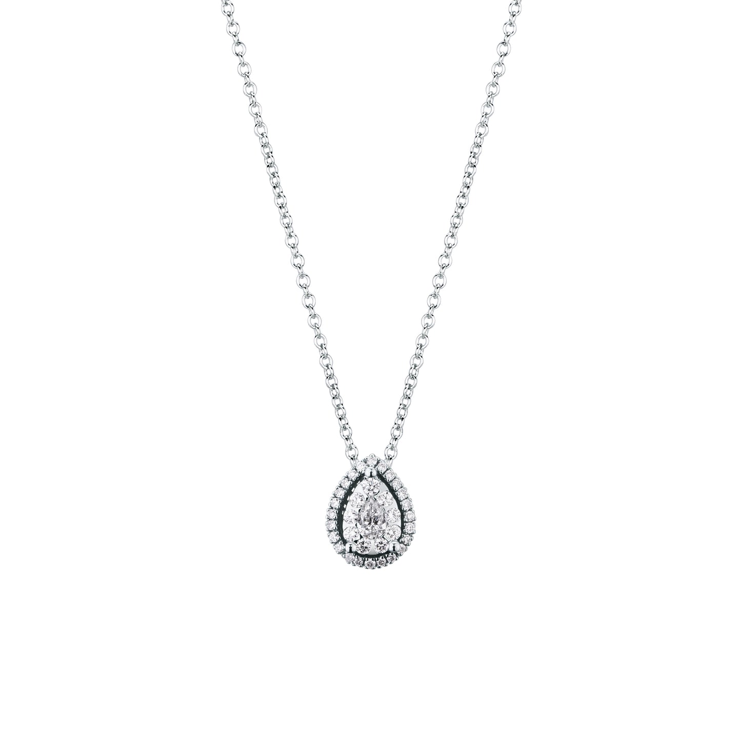 Collana Mirco Visconti in Oro Bianco 18kt con Doppi Brillanti (AB828/10)