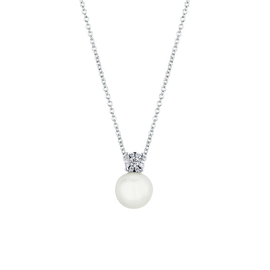 Collana Mirco Visconti in Oro Bianco 18kt con Perla e Diamante (ABA1011/20C)
