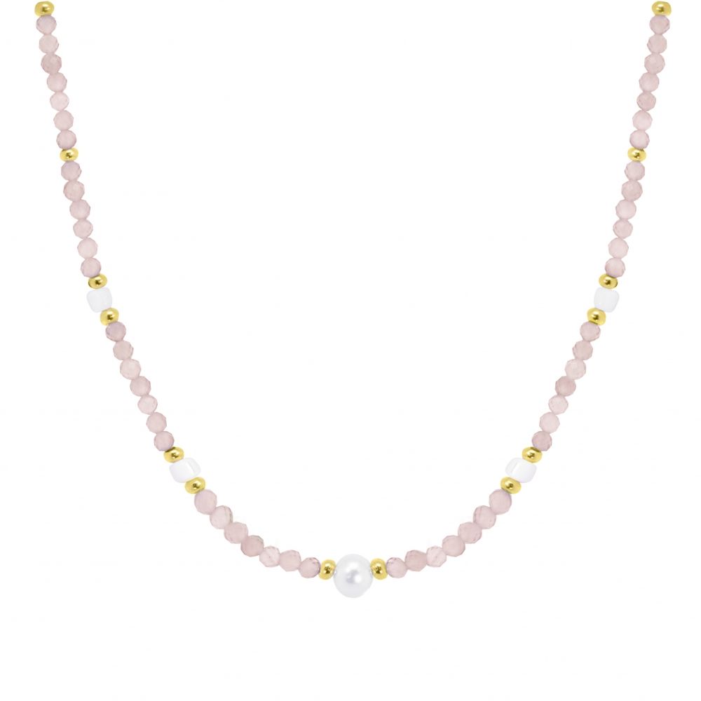 Collana "Naturalmente Tu" 130280 - Madreperla e Opale Rosa - Chi mi ama