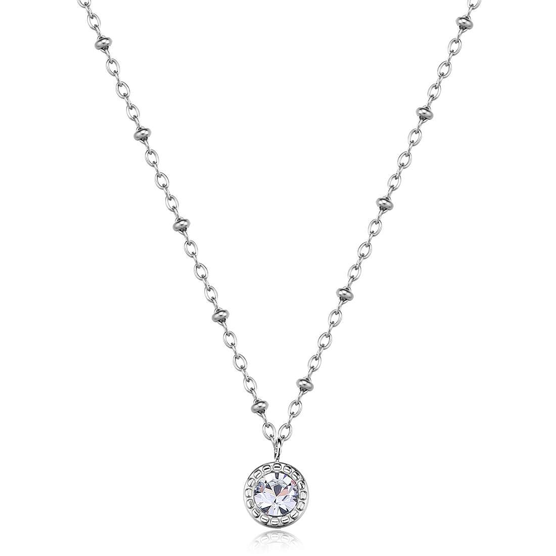 Collana Sagapò Donna AURORA - Collana con Cristallo in Acciaio 316L - Codice: SAR56