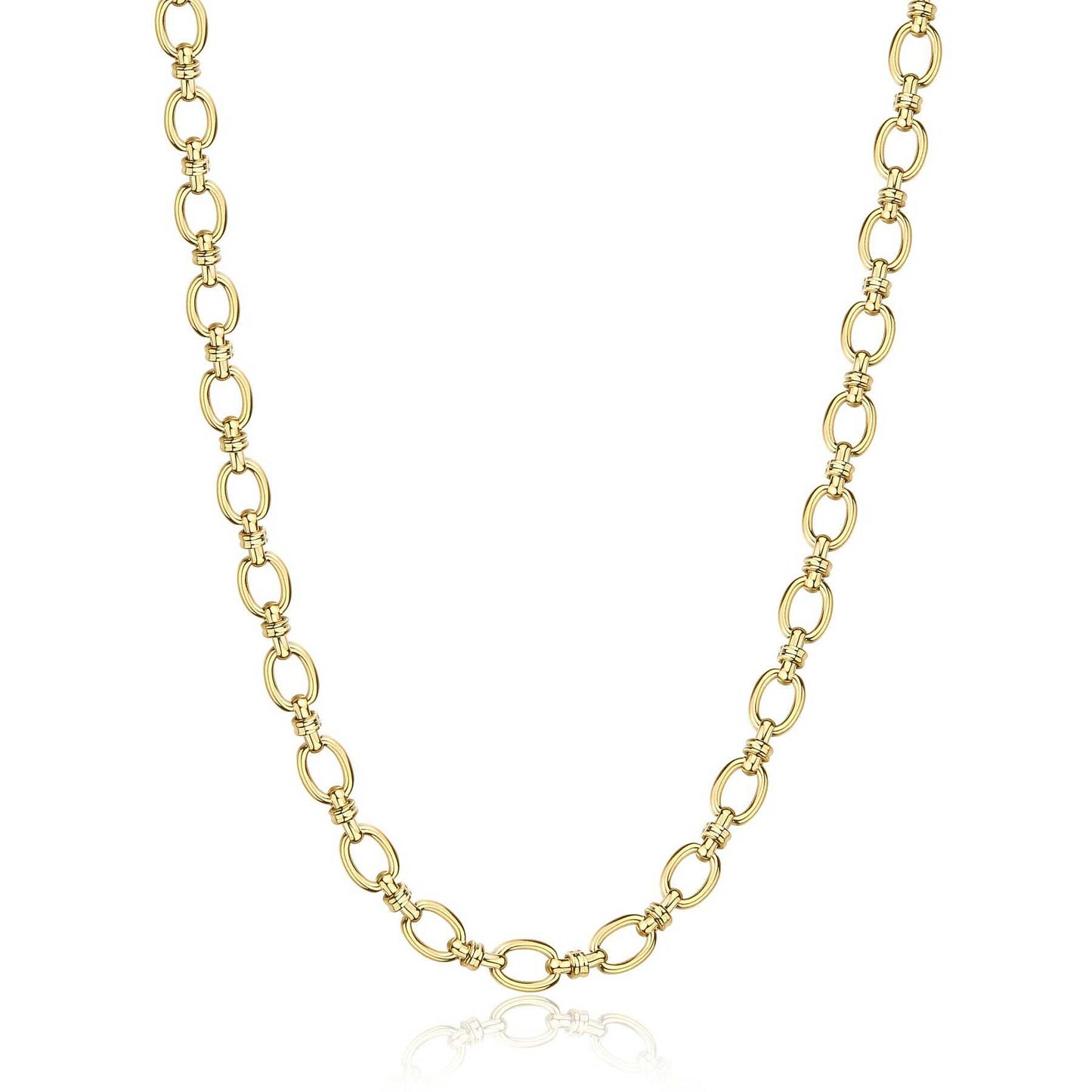 Collana Sagapò Donna CHUNKY - Girocollo Catena in Acciaio 316L PVD Oro - Codice: SHK109
