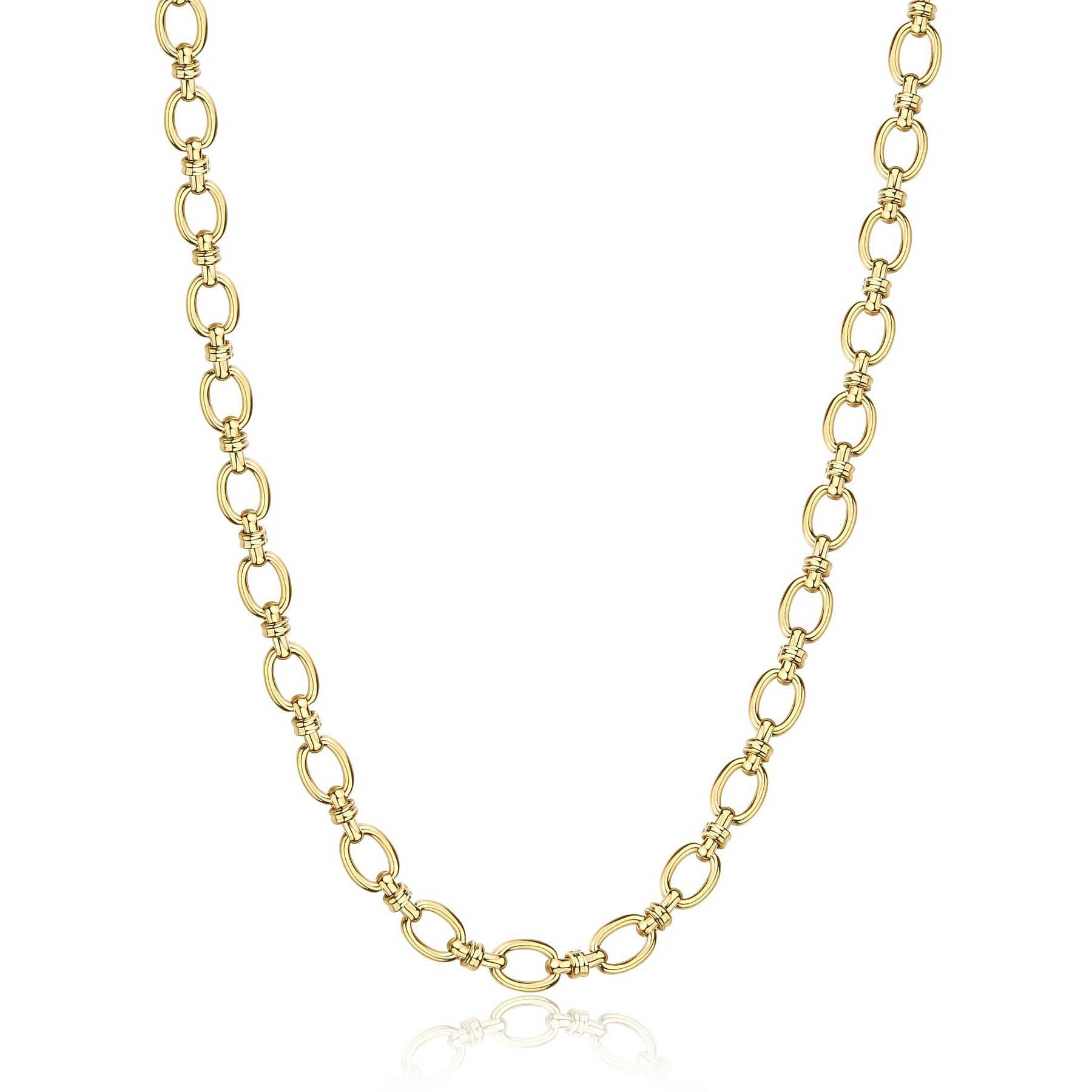 Collana Sagapò Donna CHUNKY - Girocollo Catena in Acciaio 316L PVD Oro - Codice: SHK109