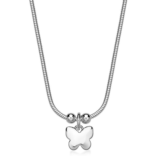 Collana Sagapò Donna CLICK - Collana con Ciondolo a Farfalla in Acciaio 316L - Codice: SCK279