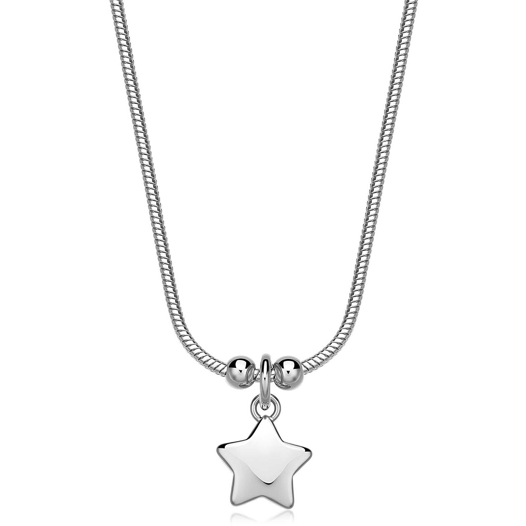 Collana Sagapò Donna CLICK - Collana con Ciondolo a Stella in Acciaio 316L - Codice: SCK280