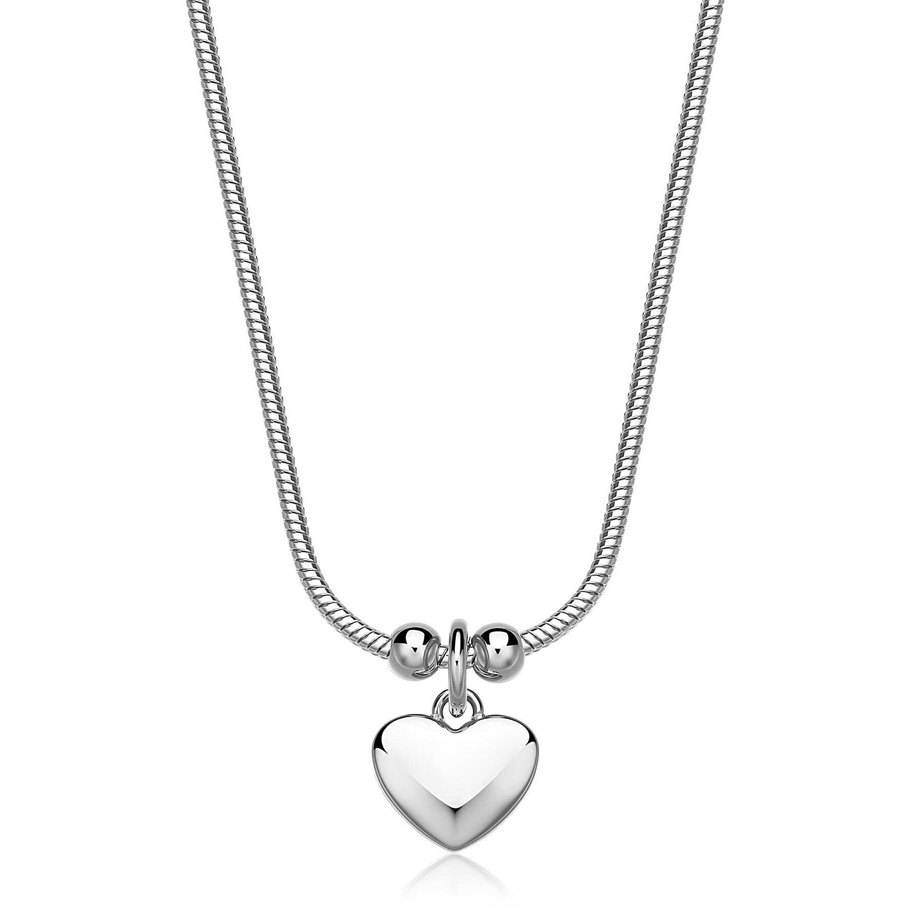 Collana Sagapò Donna CLICK - Girocollo con Ciondolo a Cuore in Acciaio 316L - Codice: SCK285