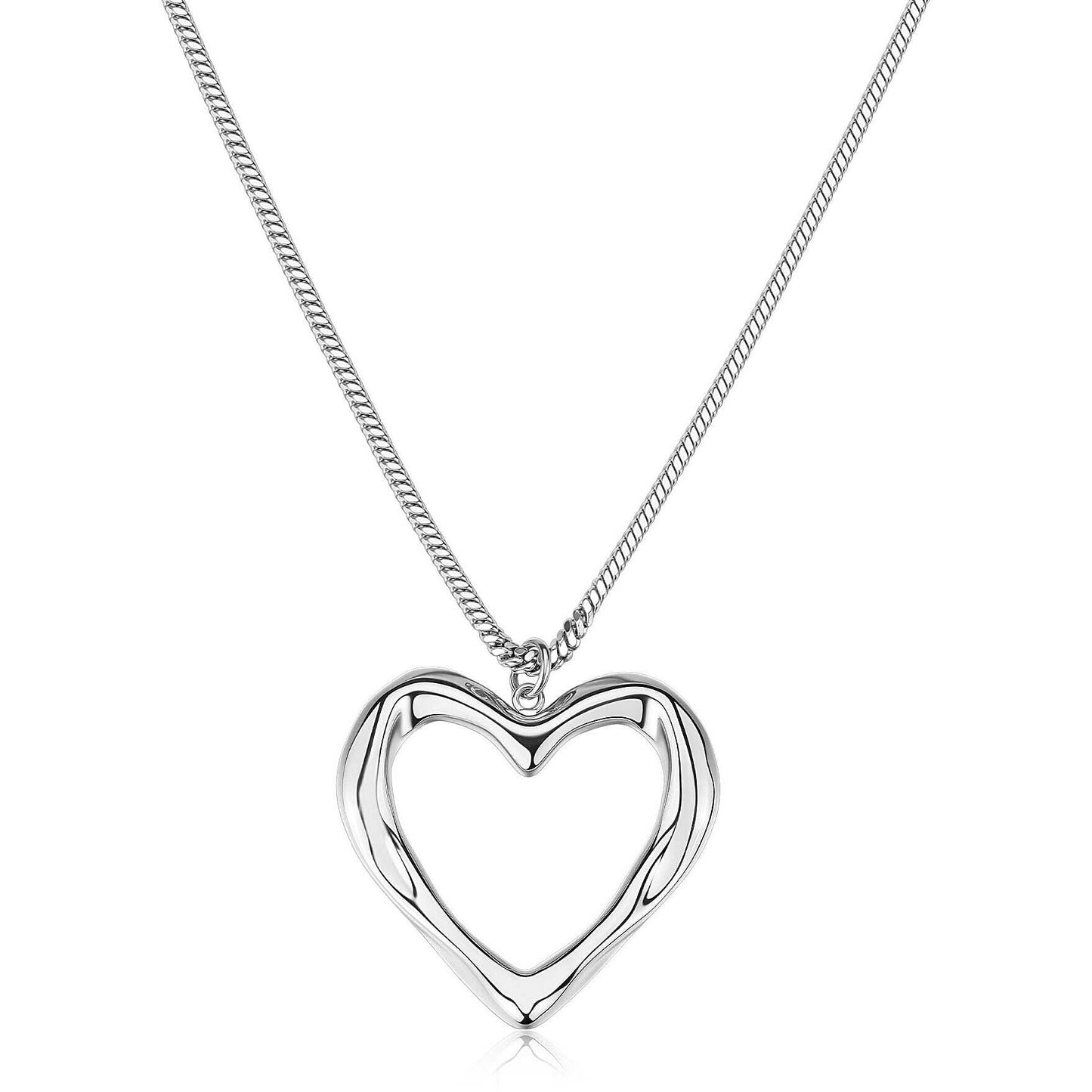 Collana Sagapò Donna EMOTION - Collana con Pendente a Cuore in Acciaio 316L - Codice: SMO01