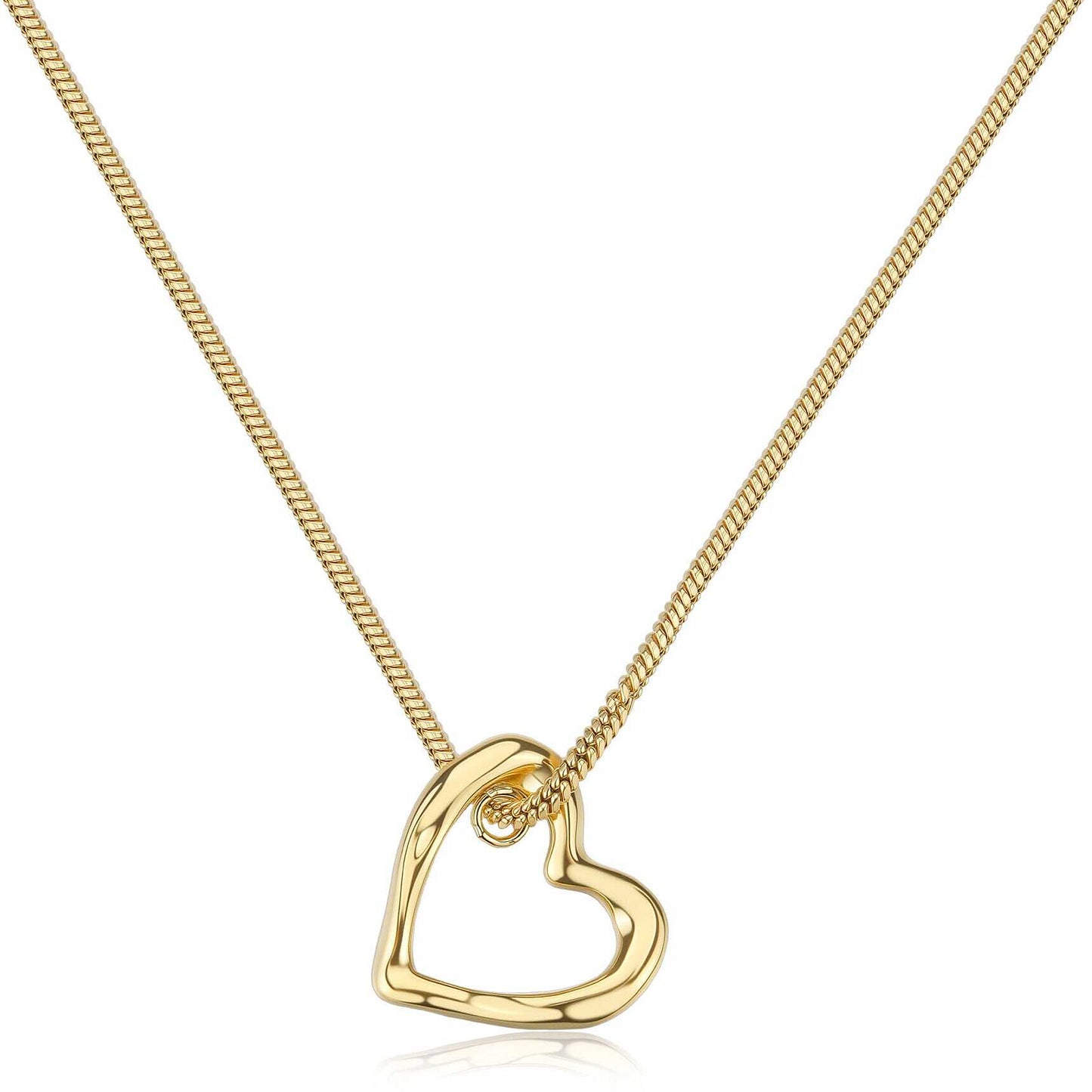 Collana Sagapò Donna EMOTION - Collana con Pendente a Cuore in Acciaio 316L PVD Oro 14K - Codice: SMO04