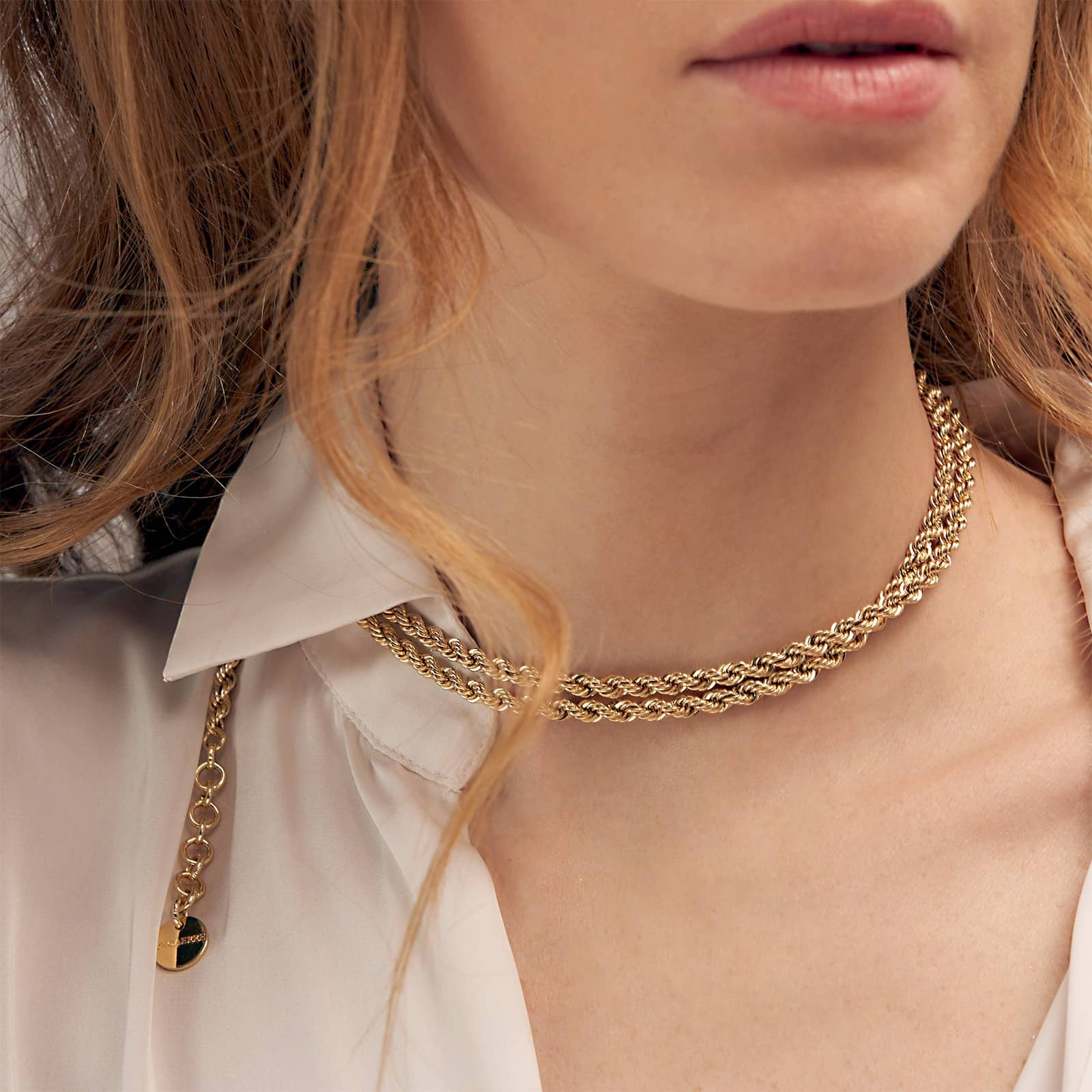 Collana UNOAERRE Catena Corda Dorata in Bronzo | Cod. 2320