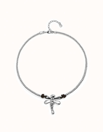 Collana UNOde50 Ser Rebelde con Libellula Centrale Placcata Argento col1960mtl0000u