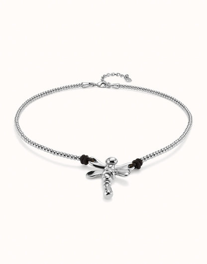 Collana UNOde50 Ser Rebelde con Libellula Centrale Placcata Argento col1960mtl0000u