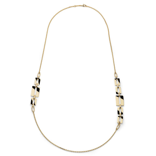 Collana Unoaerre Lunga Dinamica Dorata con Maglie Scalari 2653