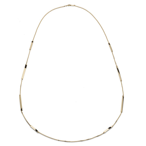 Collana Unoaerre Lunga Lux Dorata con Lastrine Rettangolari 2677