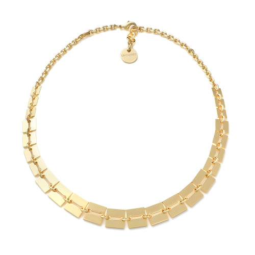 Collana Unoaerre Lux con Maglie Quadrate Dorata 2612