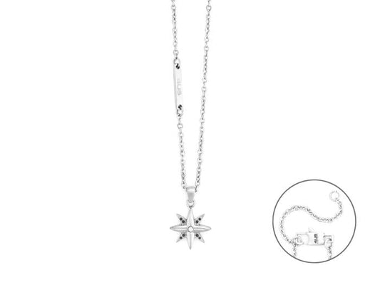 Collana Uomo 4US Cesare Paciotti - Rosa dei Venti con Zirconi Neri 4UCL7792