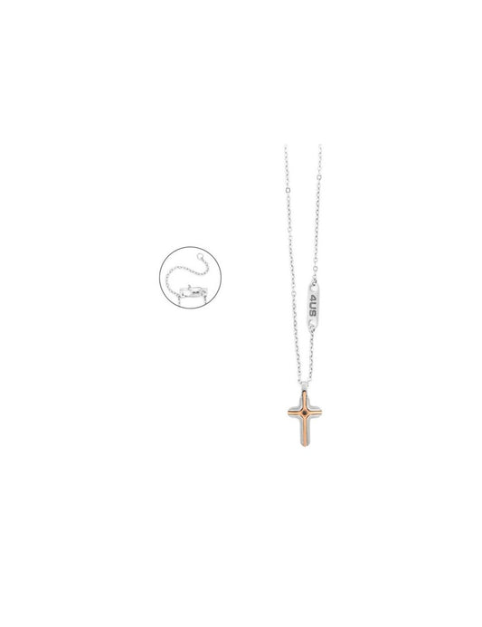 Collana Uomo 4US Cesare Paciotti Rosario - Acciaio, PVD Rosè e Zirconi Neri (4UCL7823)