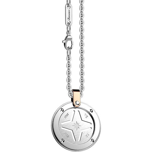 Collana Uomo Zancan Hi Teck in Acciaio 316L con Rosa dei Venti - EHC135