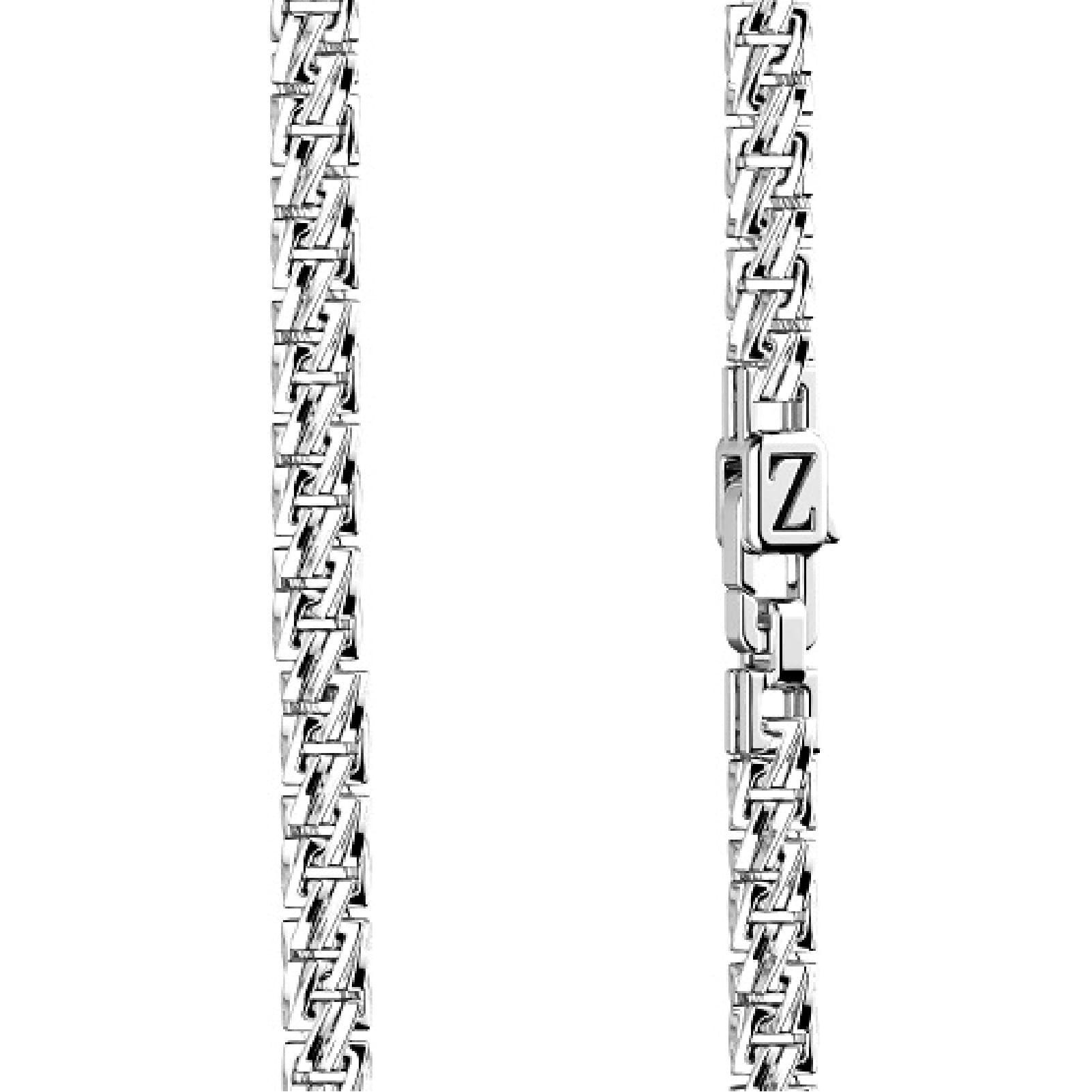 Collana maschile Zancan Insignia in argento 925 brunito con pendente a barretta cilindrica e spinelli neri incastonati.