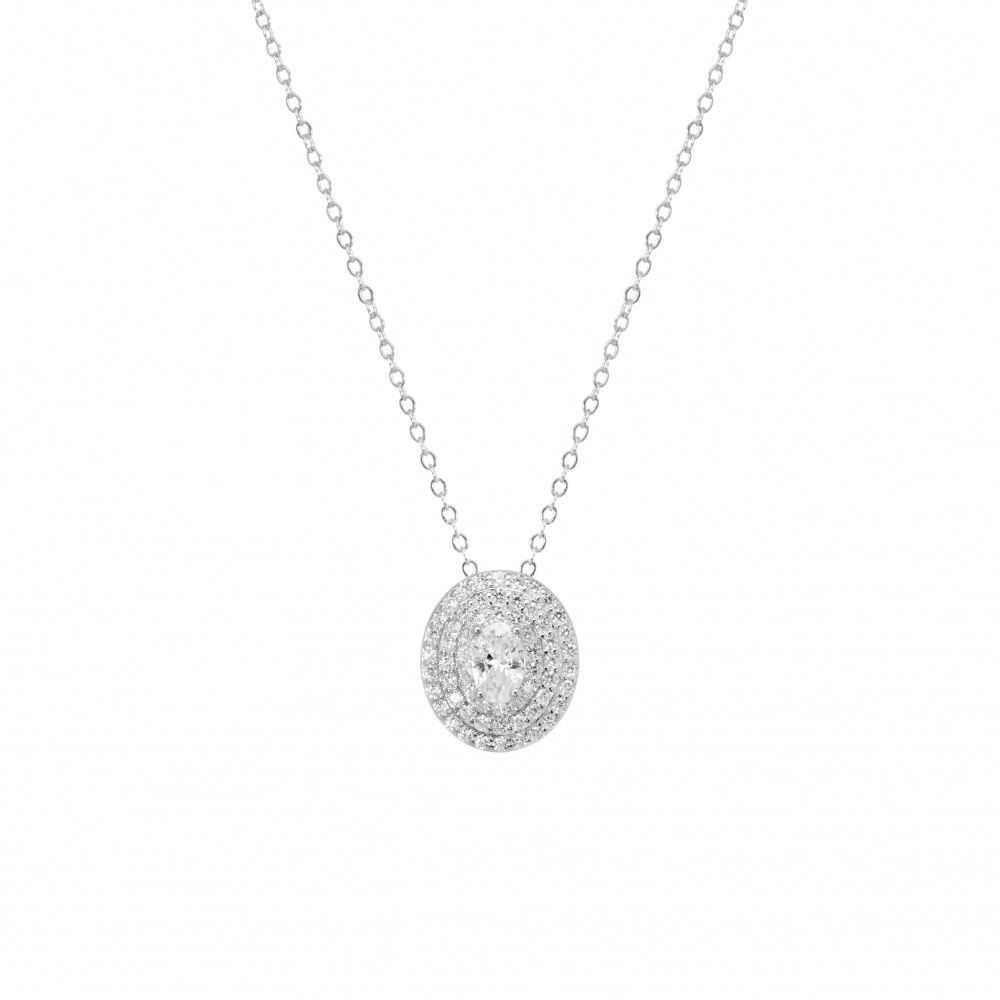 Collana girocollo ChiMiAma in argento 925 con pendente a cuore e zircone rosso sfaccettato - Alfano Gioielli