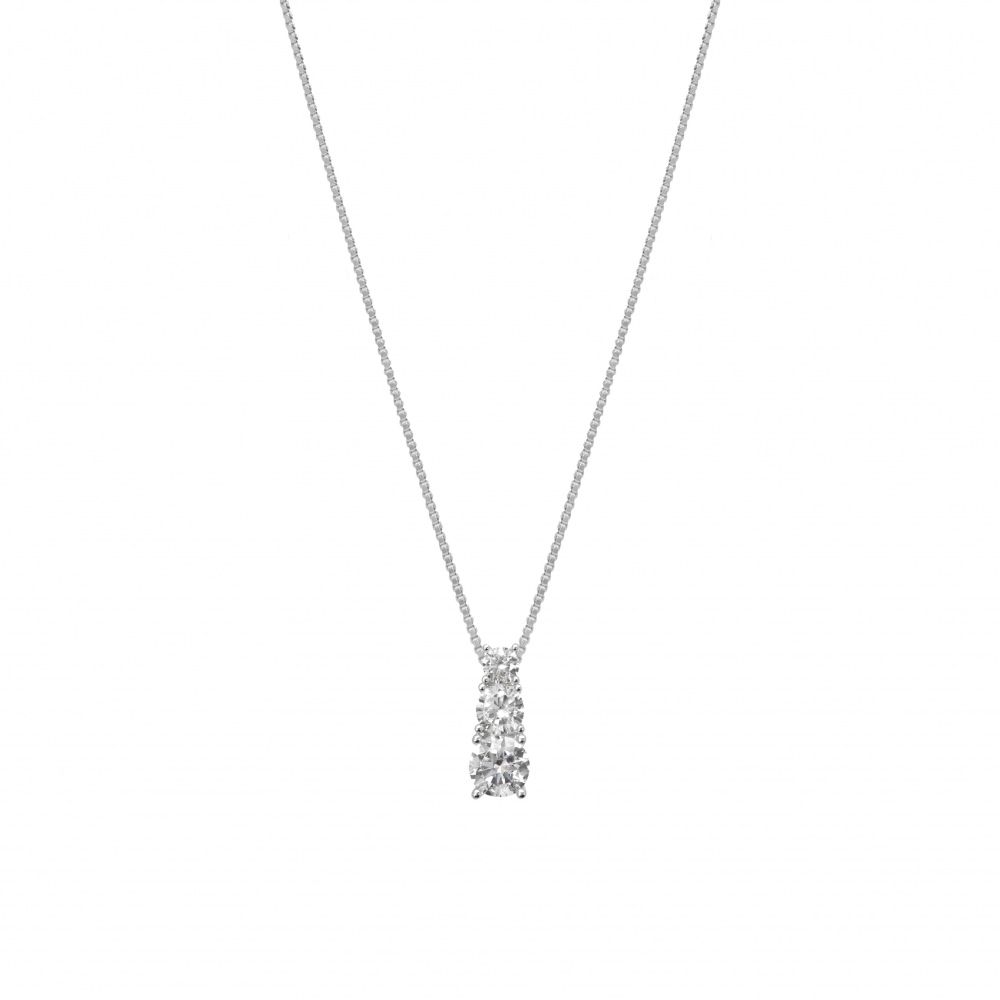 Collana girocollo ChiMiAma in argento 925 rodiato con pendente a forma di cuore ricoperto di zirconi bianchi - Alfano Gioielli