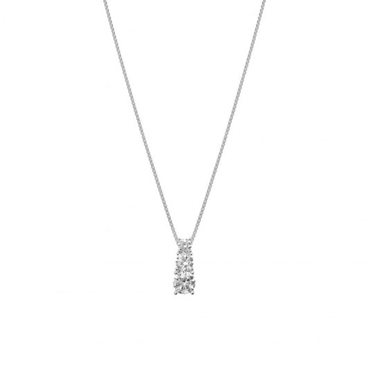 Collana girocollo ChiMiAma in argento 925 rodiato con pendente a forma di cuore ricoperto di zirconi bianchi - Alfano Gioielli