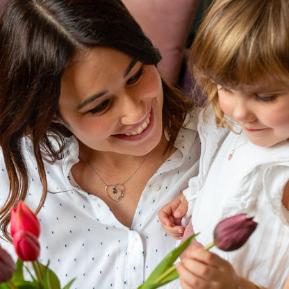 Collana leBebé Cuore di Mamma in Argento con Cuore e Bimbo – LBBCDM24/M