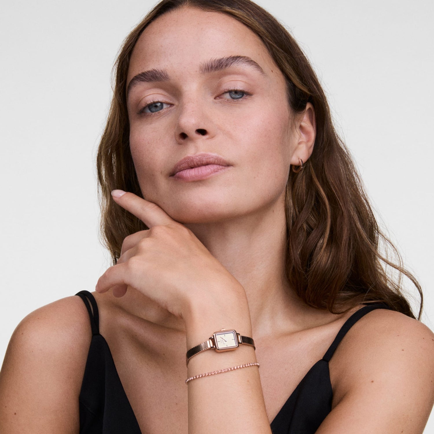 Daniel Wellington Orologio Quadro Mini Reflection Rose Gold - DW00100799