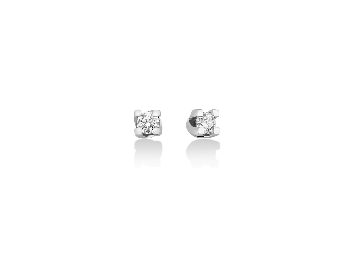 Orecchini Punto Luce Miluna in Oro Bianco 18K con Diamanti 0,24 ct - ERD5068-024G7