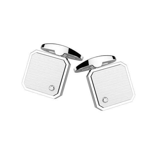 Gemelli Uomo Zancan in Acciaio con Zirconi - Collezione Hiteck EHG065