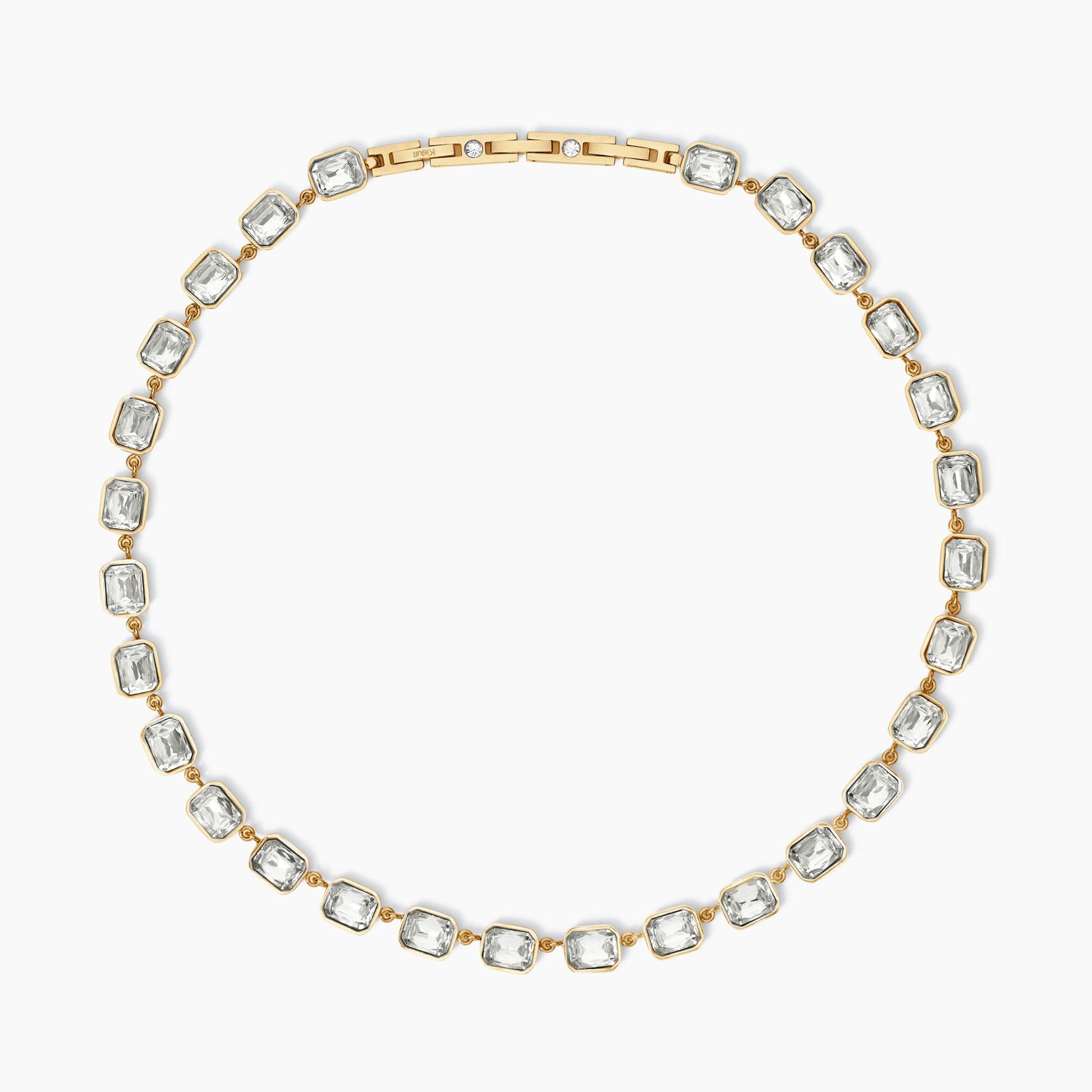 Girocollo Kidult Style 01 in Acciaio 316L PVD Oro con Cristalli - 851006