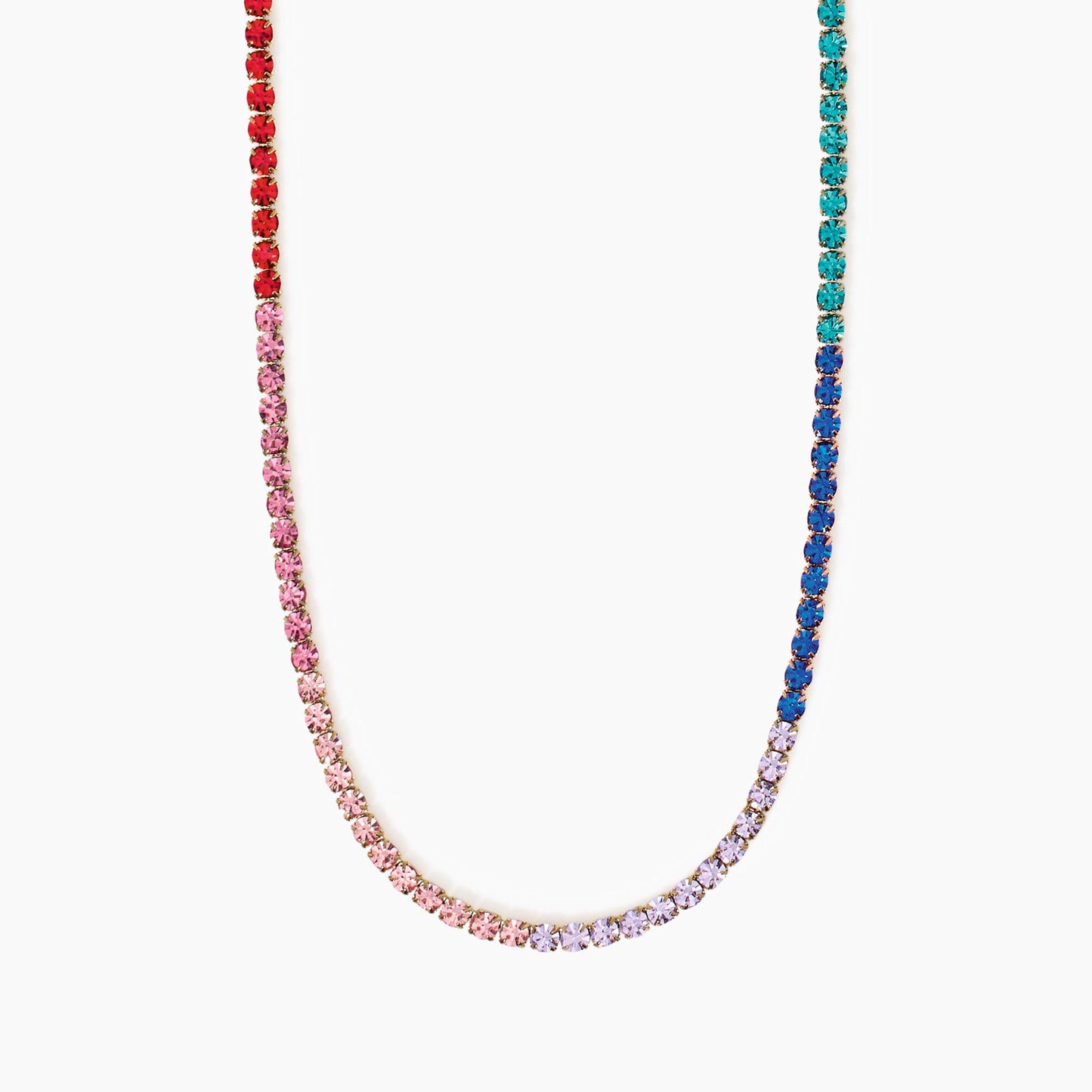 Girocollo Kidult Style 11 in Acciaio 316L PVD Oro con Cristalli Multicolor - 851017