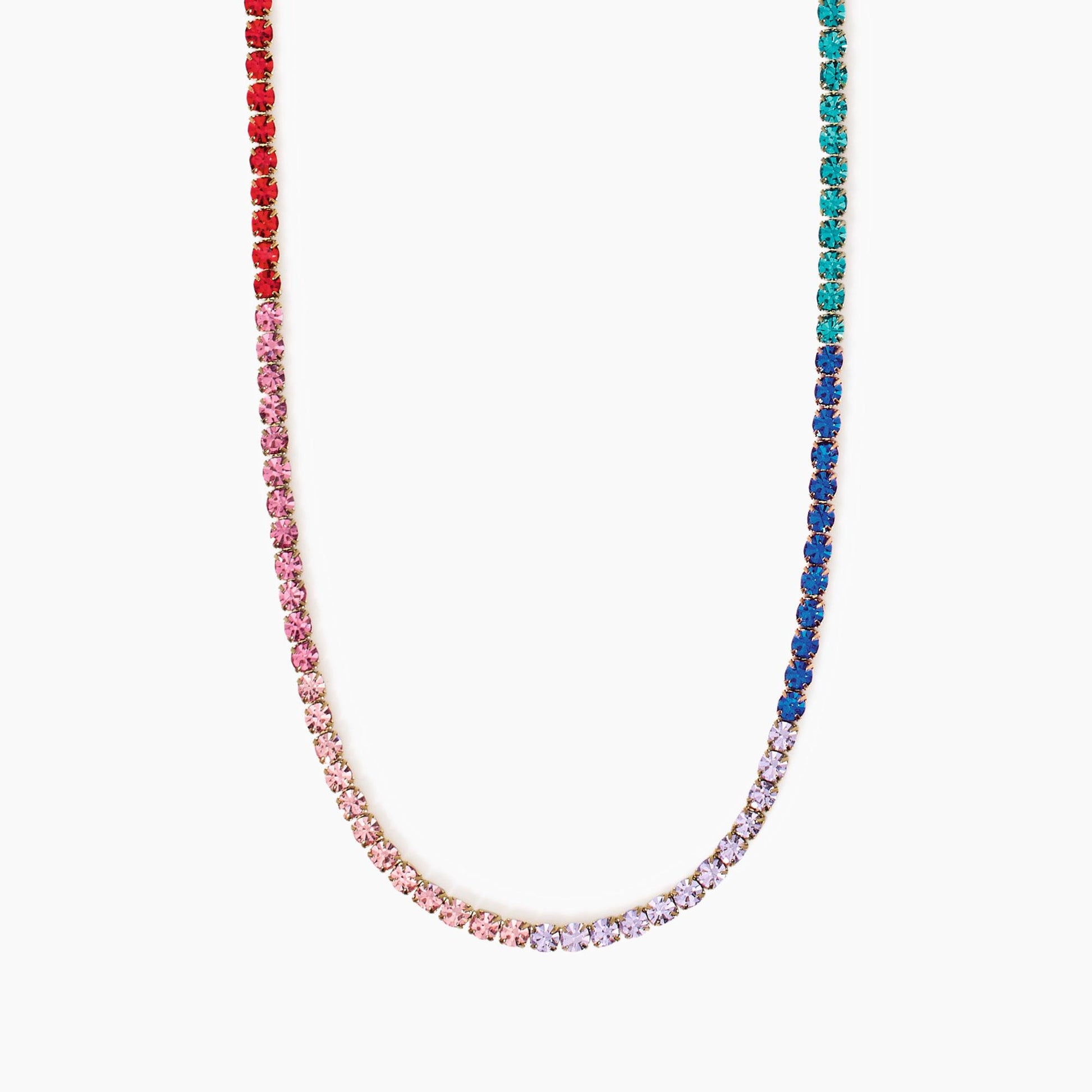 Girocollo Kidult Style 11 in Acciaio 316L PVD Oro con Cristalli Multicolor - 851017