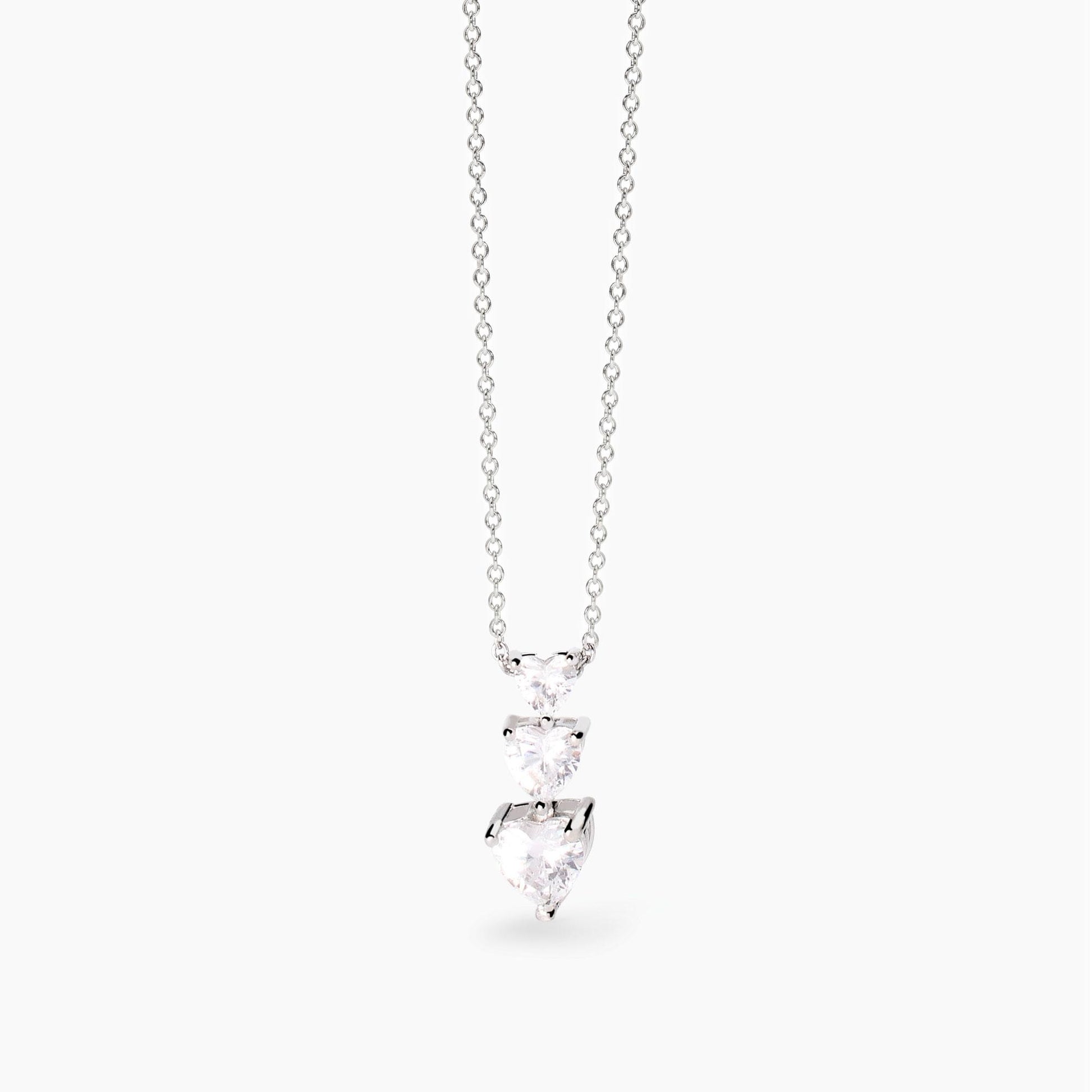 Girocollo Mabina Lovely in Argento 925 Rodiato con Zirconi - 553743