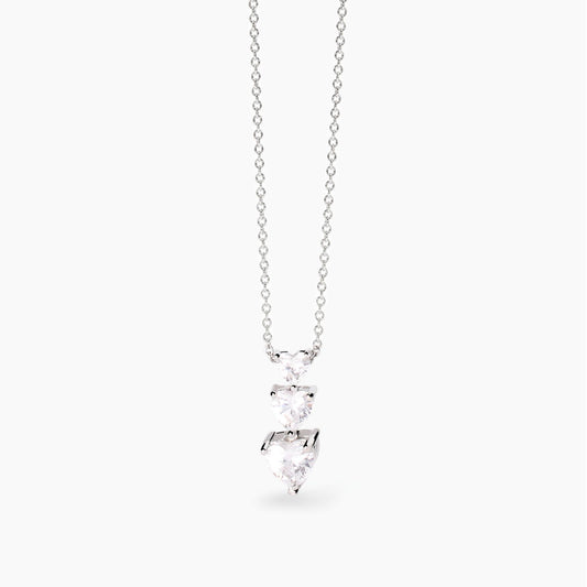 Girocollo Mabina Lovely in Argento 925 Rodiato con Zirconi - 553743