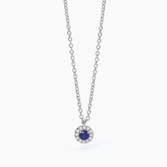 Girocollo Mabina Milanesienne in Argento 925 con Zaffiro e Zirconi - 553494