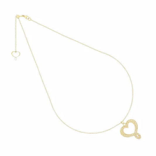 Girocollo Maman et Sophie Cuori Crema Argento Dorato | Alfano