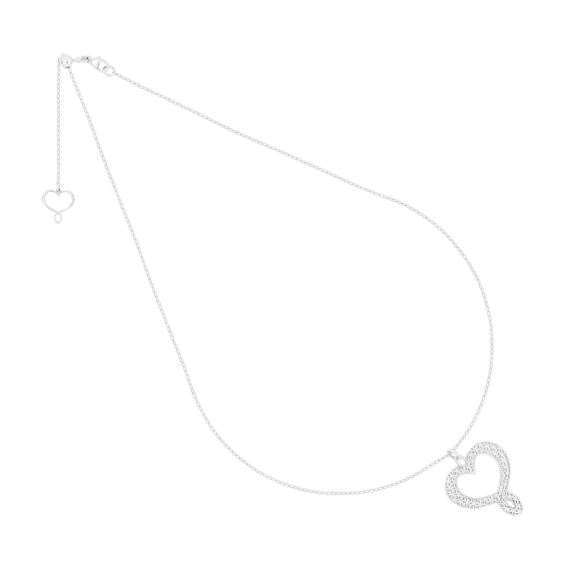 Girocollo Maman et Sophie in argento 925 lucido con frangia centrale di icone Maman e cuori pendenti - Alfano Gioielli