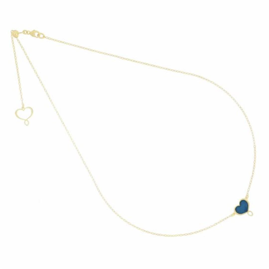 Girocollo Maman et Sophie in argento dorato con cuore smaltato bordeaux e frangia di pondine dorate - Alfano Gioielli