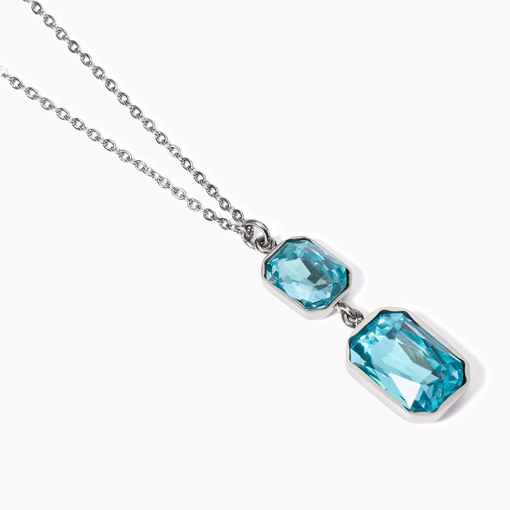 Girocollo Regolabile con Cristalli Azzurri Pendenti | Cod. 851001 2
