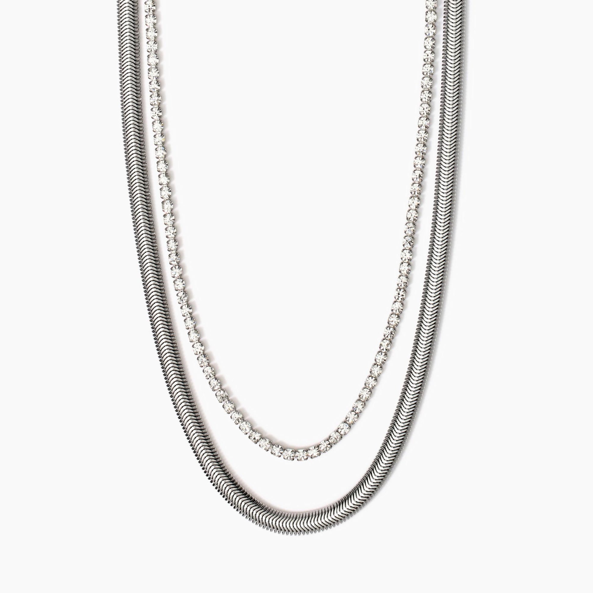 Girocollo Tennis Kidult Style 02 in Acciaio 316L con Cristalli - 851014