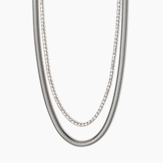Girocollo Tennis Kidult Style 02 in Acciaio 316L con Cristalli - 851014