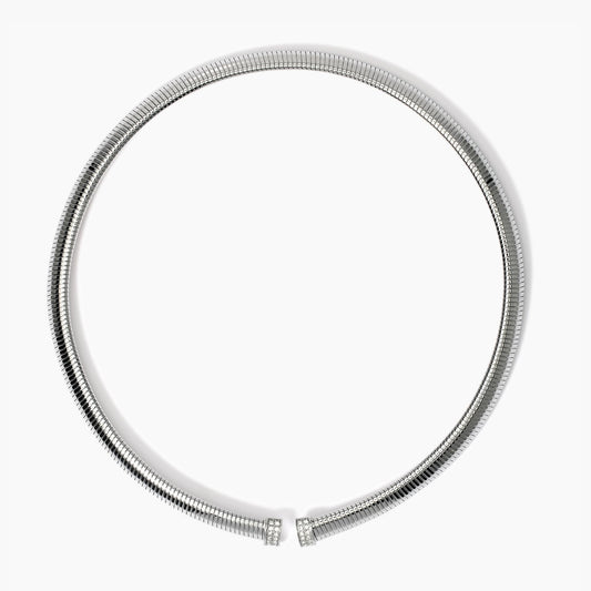 Girocollo Tubogas in Acciaio con Cristalli Kidult Style 13 - 851030