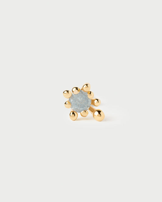 Mono Orecchino a Cerchio Fleur con Zirconi Grigi | PG01-322-U