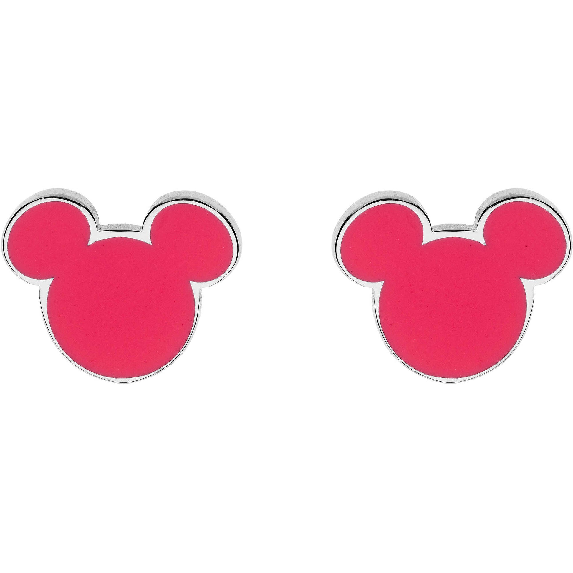 Orecchini Bambina Disney Mickey Mouse in Acciaio con Smalto Rosso - E600186NRL.CS
