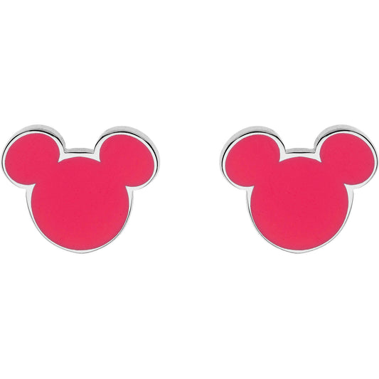 Orecchini Bambina Disney Mickey Mouse in Acciaio con Smalto Rosso - E600186NRL.CS